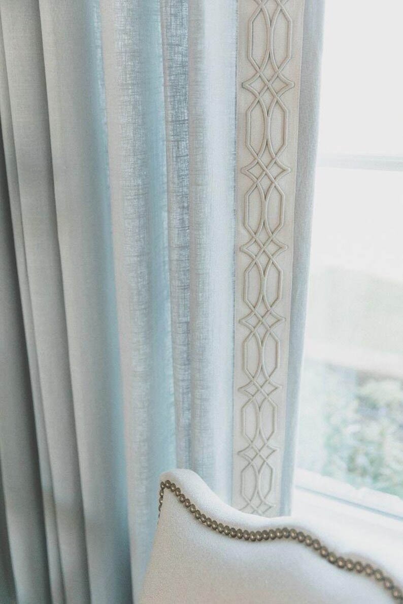 ADD ON- client sends us trim tape ribbon- labor only-drapery-window treatment