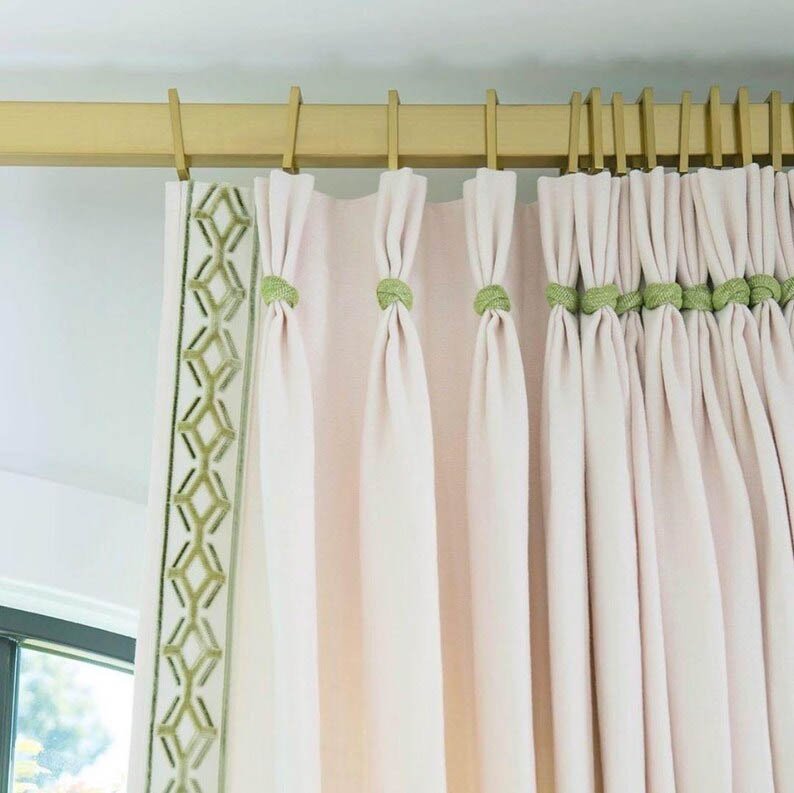 ADD ON- client sends us trim tape ribbon- labor only-drapery-window treatment