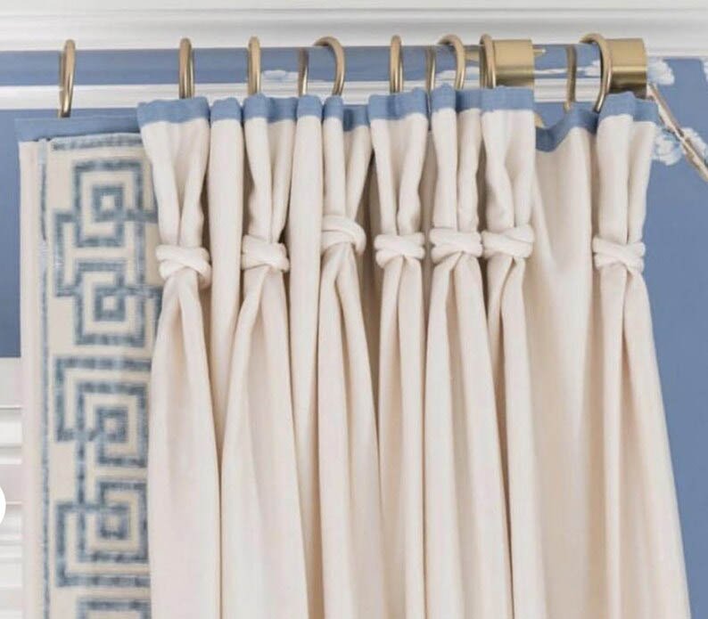 ADD ON- client sends us trim tape ribbon- labor only-drapery-window treatment