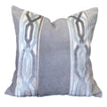 Designer Pillow cover light grey velvet Beige beige Key trim tape lumbar bolster throw custom Piping high end decorative chinoiserie