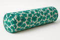 Designer Pillow cover teal peacock couture cut velvet floral bolster throw custom Piping high end decorative chinoiserie lumbar blossom