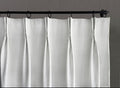 Linen Mix French Pinch Pleat curtain Lined Panel designer Window treatment french drapery 10 Colors