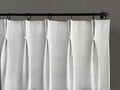 Pinch Pleat linen mix Curtain Knot detail Tape Border Many colors of fabric Lined Panel designer Window treatment french drapery