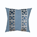 Pillow Covers 20x20 blue trim tape handmade invisible zipper