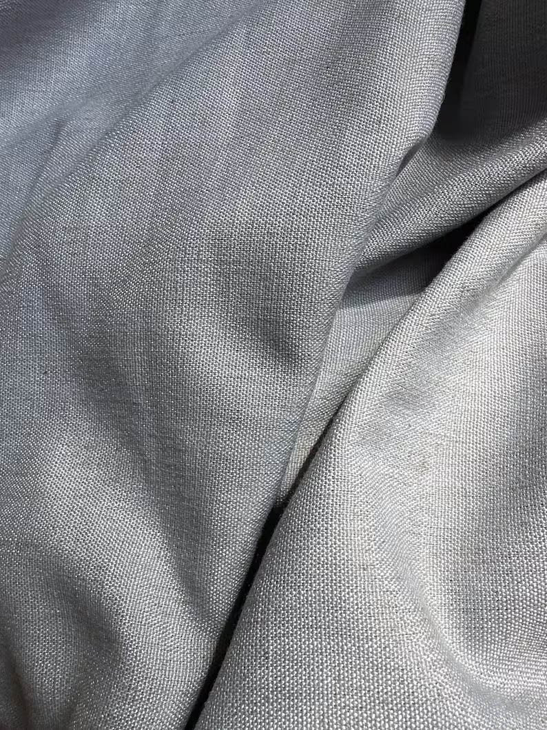 Linen Pinch Pleat drapes with trim tape many fabric colors curtains French pleated Zebra French blue trimming lining blackout privacy avail
