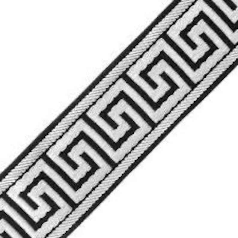 Designer Pillow cover black Greek Key moss green trim tape velvet fretwork lumbar bolster throw custom Piping highend decorative chinoiserie