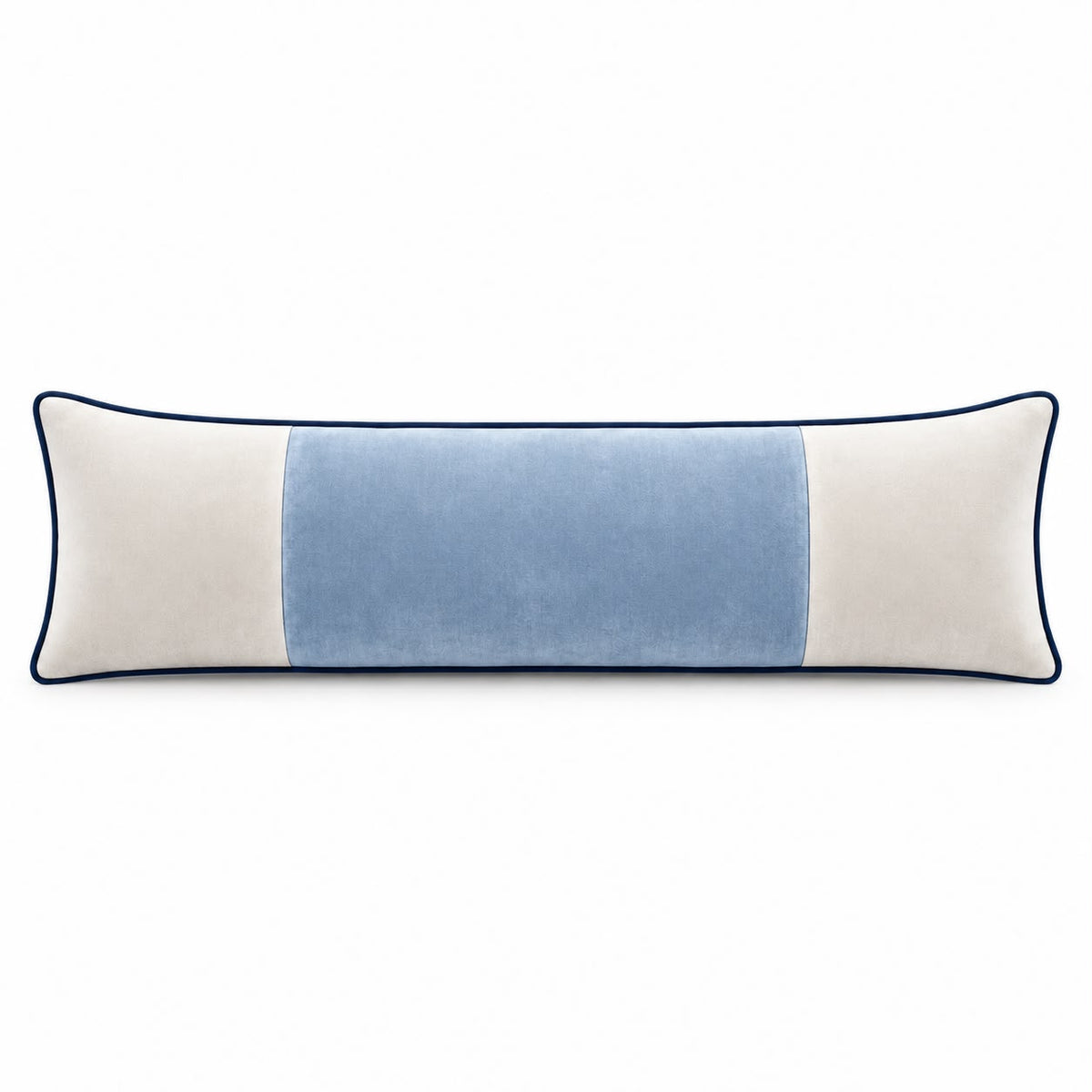 Custom Color Block Velvet Lumbar Pillow Cover