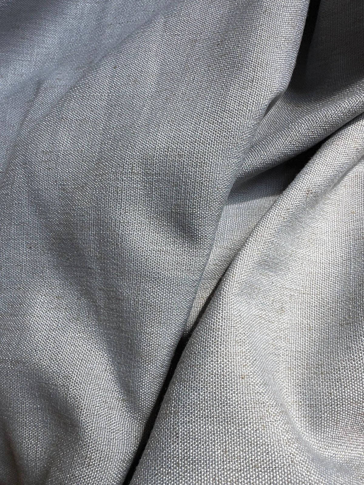 Custom Linen Pinch Pleat Drapery with Decorative Trim
