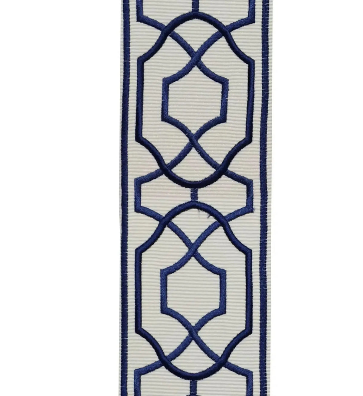 Custom Linen Pinch Pleat Drapery with Decorative Trim