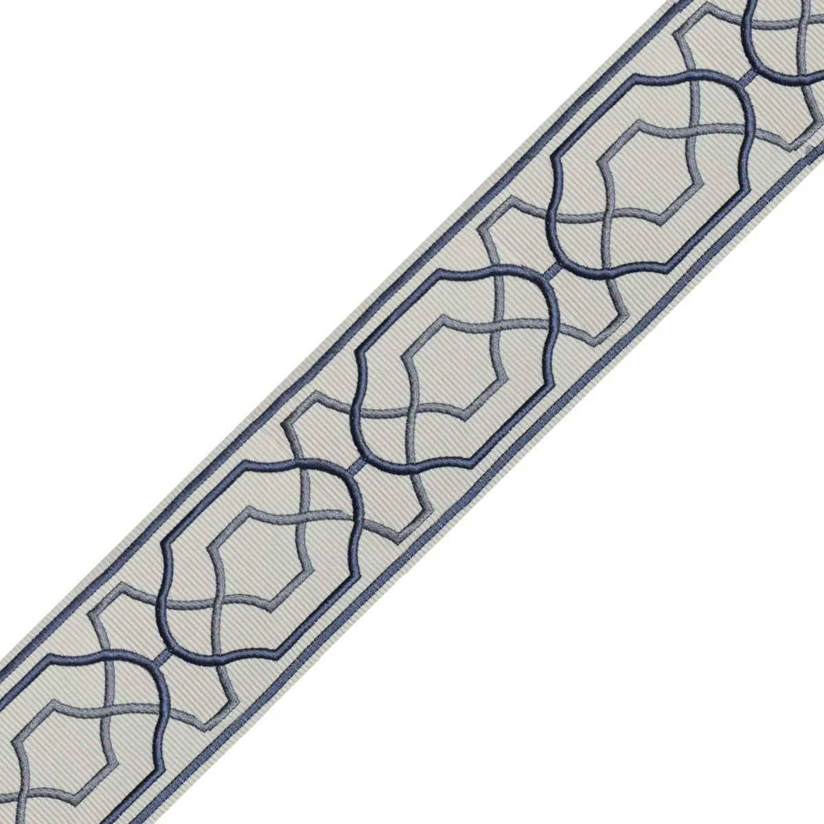 Custom Linen Pinch Pleat Drapery with Decorative Trim