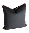 Black with blush pink piping Designer Italian Velvet throw Pillow Cover decorative cushion  All Size Available 16" 18" 20" modern