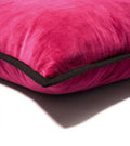 Fushia Pink Velvet with Black piping unique Designer Pillow Cover decorative  All Size Available 16" 18" 20"