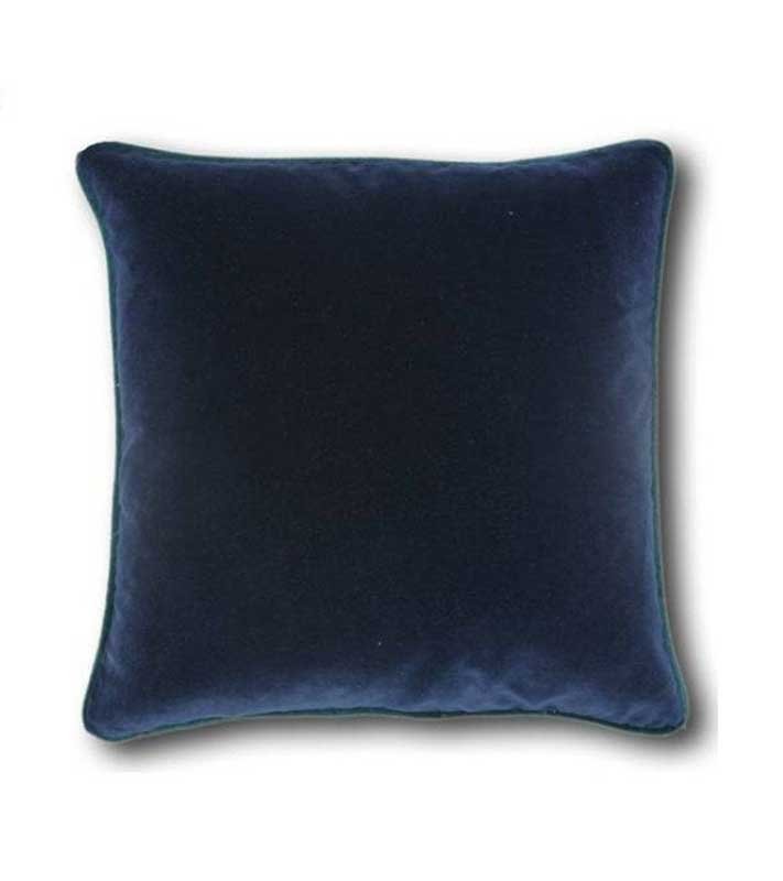 Navy blue and teal piping Designer Italian Velvet Pillow Cover decorative cushion  All Size Available 16" 18" 20"