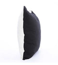 REVERSABLE  Black and White 100% Italian linen FLANGE Unique Designer Pillow Cover decorative  All Size Available 16" 18" 20"