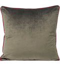 Taupe and Rasberry pink piping Designer Velvet Pillow Cover decorative  All Size Available 16" 18" 20"