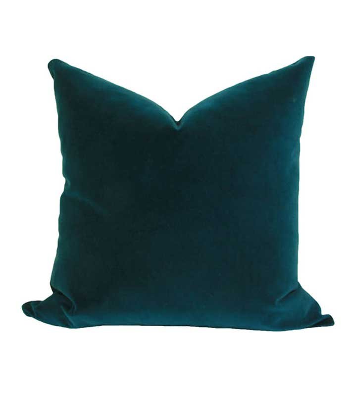 Teal Designer Velvet Pillow Cover decorative  All Size Available 16" 18" 20" 28 Green Blue Luxurious