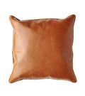 Vegan leather Cognac  Pillow Cover All Size Available cushion Brown