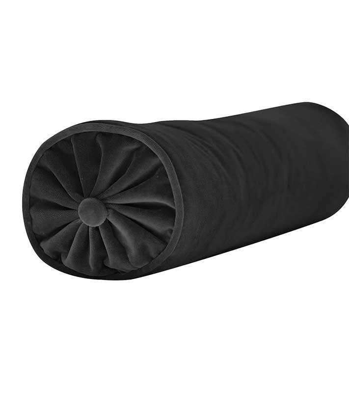 Bolster designer velvet black Pillow Cover All Size Available cushion button tufted side lumbar piping