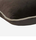 Chocolate velvet & taupe piping designer Pillow Cover decorative  All Size Available 16" 18" 20" lumbar square