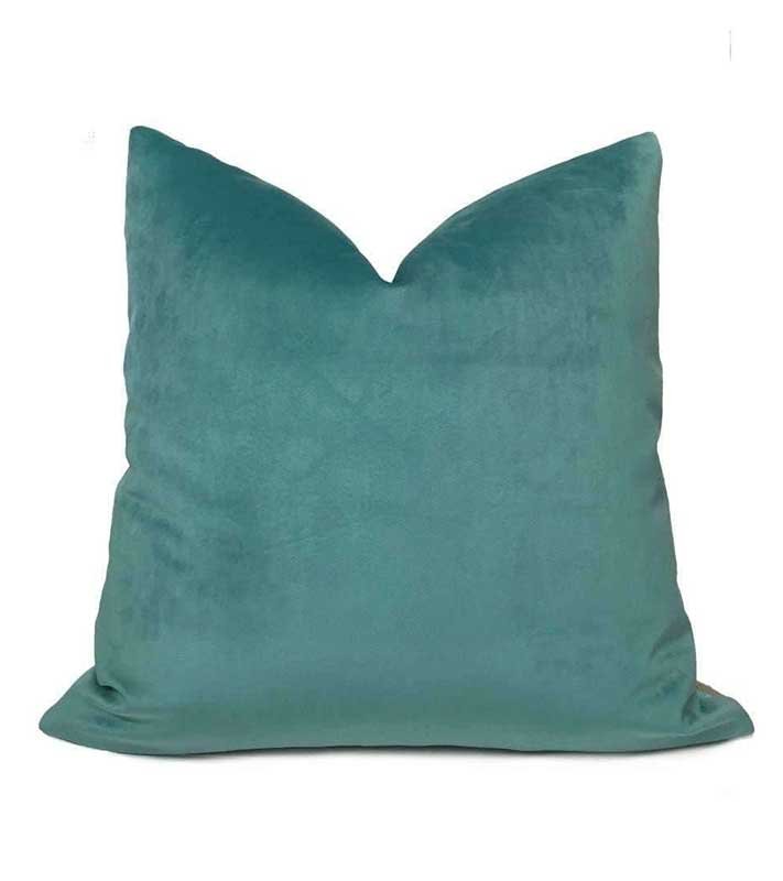Copper Robert Allen seafoam Designer Velvet Pillow Cover decorative  All Size Available 16" 18" 20" blue green