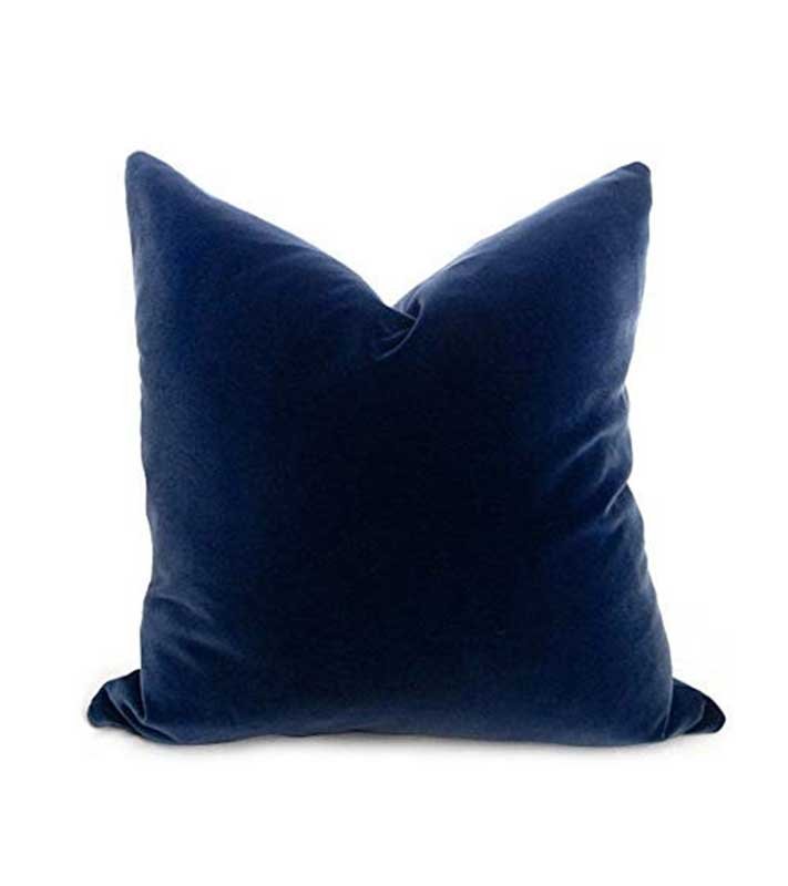 Designer Navy Blue Midnight Velvet Pillow Cover decorative  All Size Available 16" 18" 20" 28 Luxurious High End