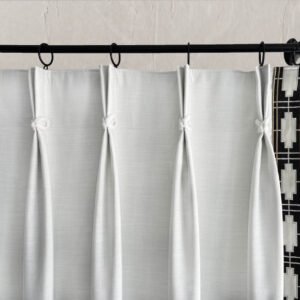 Pinch Pleat Curtain Knot detail Tape Border Many colors of fabric and Trim Lined Panel designer Window treatment french drapery HOT SELL