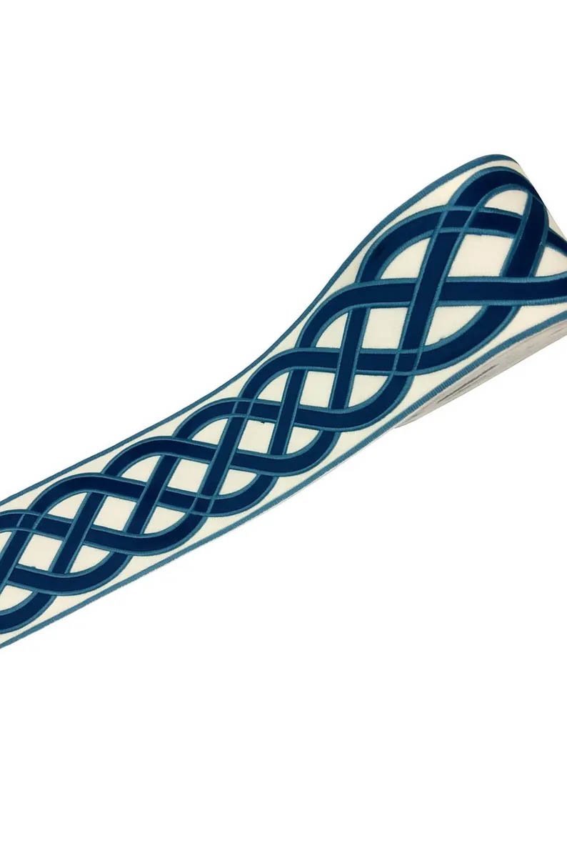 Designer Pillow cover Copper velvet navy blue trim tape fretwork lumbar bolster throw custom Piping highend decorative chinoiserie2