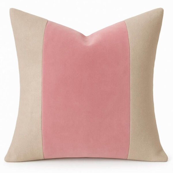 Designer Pillow cover Fushia blush pink linen flax natural colorblock bolster throw custom Piping high end decorative chinoiserie Designer Pillow cover Fushia blush pink linen flax natural colorblock bolster throw custom Piping high end decorative chinoiserie