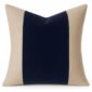 Designer Pillow cover Fushia navy blue linen flax natural colorblock bolster throw custom Piping high end decorative chinoiserie