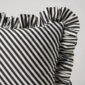 Designer Pillow cover Schumacher stripe black off white Cover ruffle bed sham lumbar throw custom high end decorative EURO