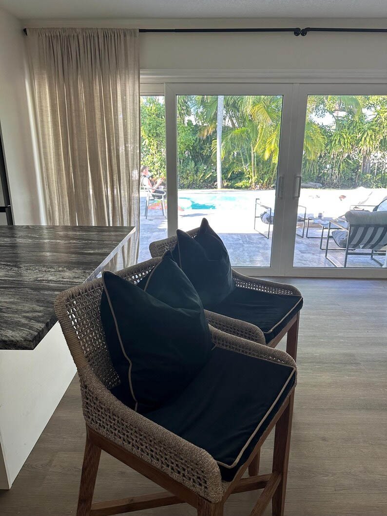 Italian black velvet chair seat cushion Cover taupe piping welt high end decorative highend natural beige more colors WASHABLE any size3