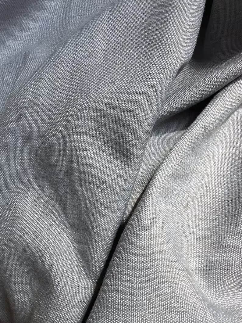 Linen Pinch Pleat drapes with trim tape many fabric colors curtains French pleated Zebra French blue trimming lining blackout privacy avail3