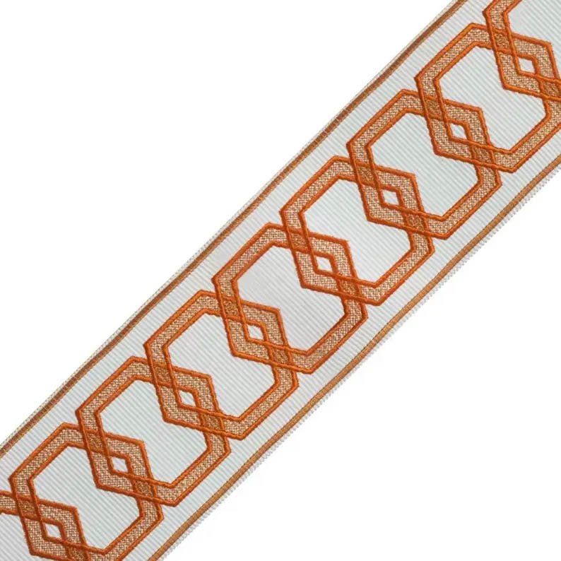 Designer Pillow cover navy blue velvet burnt orange hex trim geometric bolster throw custom Piping high end decorative chinoiserie lumbar (2)