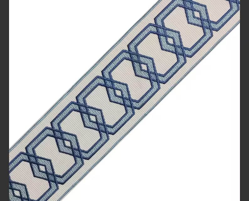 Linen Pinch Pleat drapes with trim tape many fabric colors curtains French pleated fretwork Hex fret trimming lining blackout privacy available5